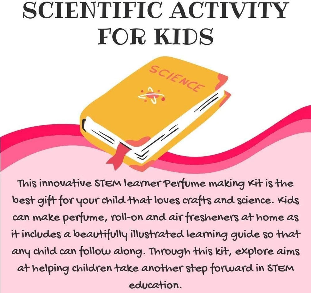 Explore STEM Learner My Perfume Making Lab toy set with colorful bottles and tools for creative perfume crafting activity.