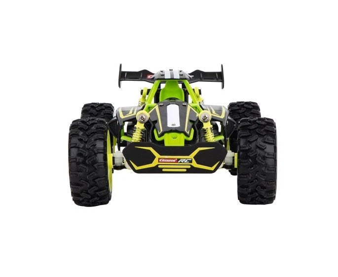 Carrera Lime Buggy RC vehicle with 2.4GHz remote control, toy off-road car for kids, in vibrant lime green color.