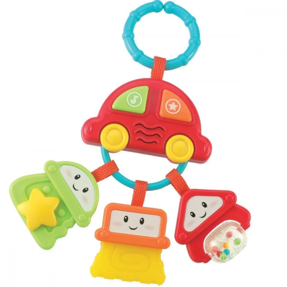 Winfun Sound 'N Rattle Keys toy with colorful plastic keys and a rattle for infants and toddlers, designed for sensory development.