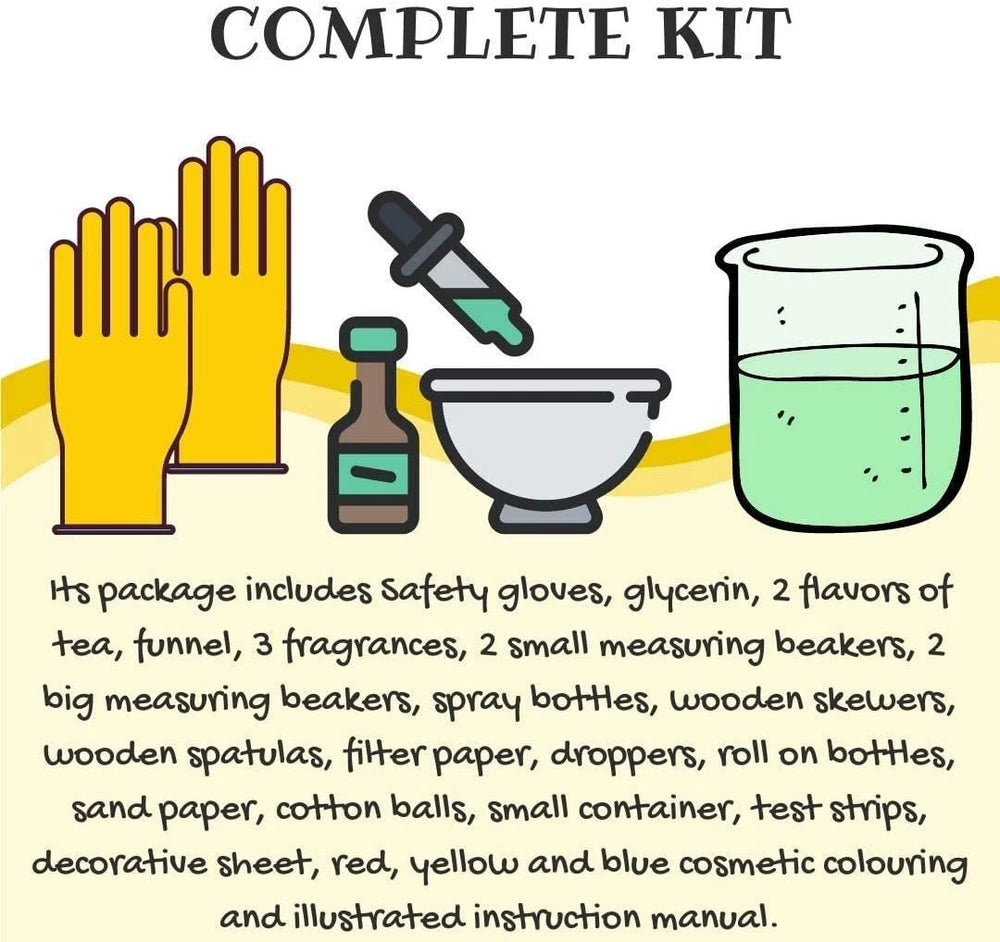 Explore STEM Learner My Perfume Making Lab toy kit with bottles and ingredients for kids to create personalized perfumes.