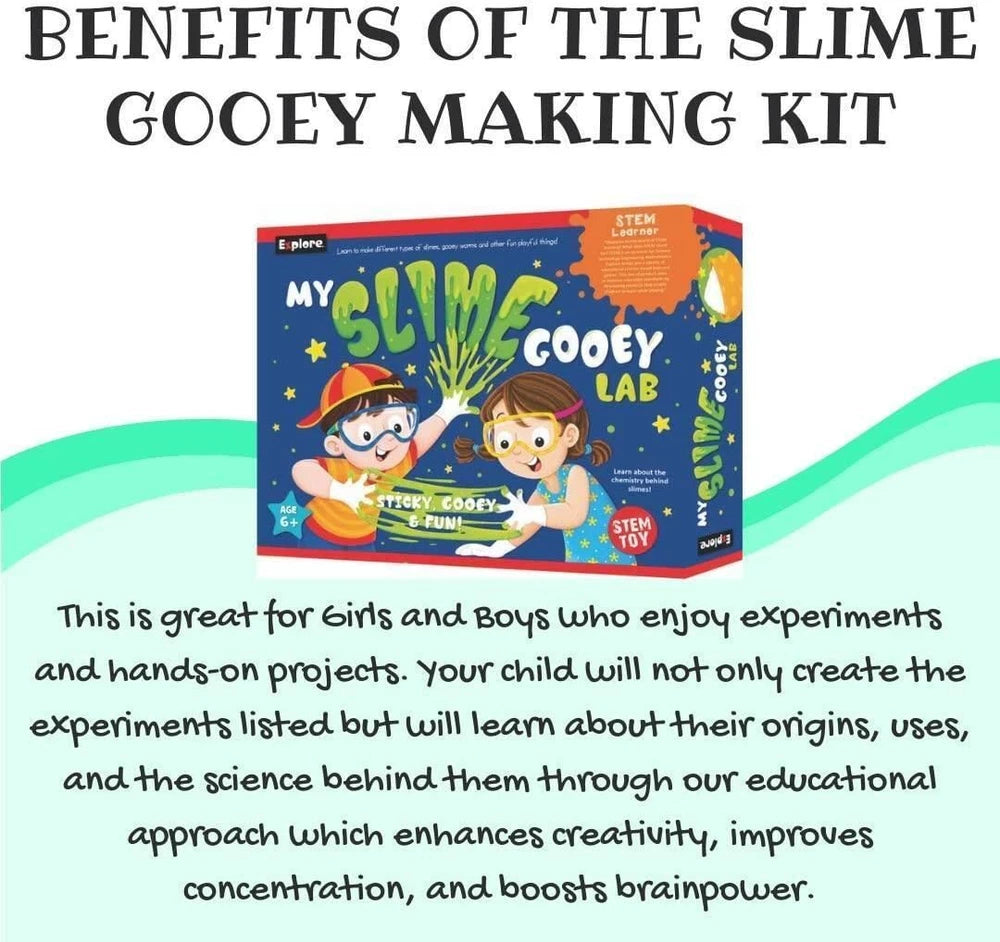 Explore STEM Learner My Slime Gooey Lab toy with colorful slime and tools for hands-on science fun and creative play.