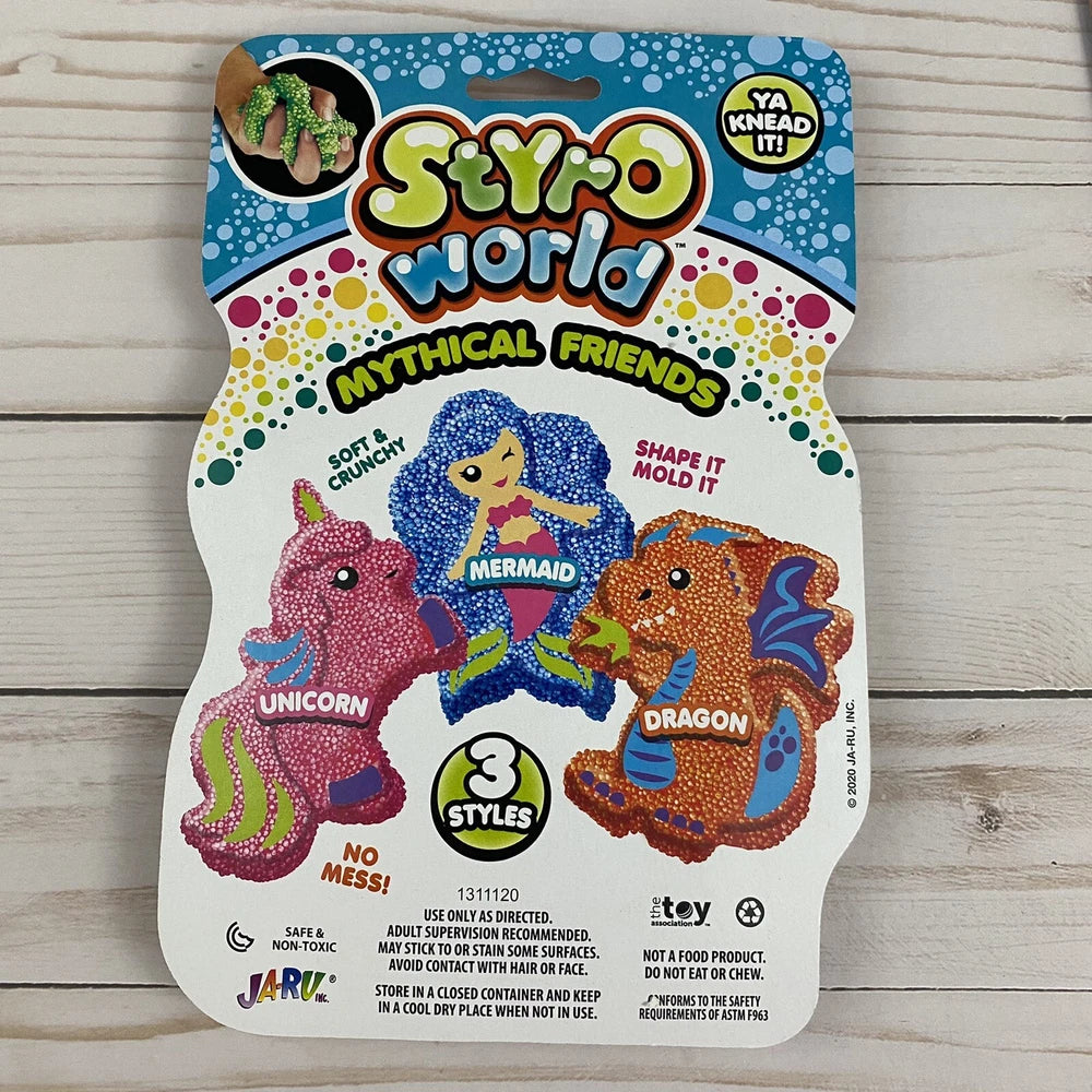 JARU Styro World mythical creature dragon shape mold toy, two-pack, for creating dragon figures with foam or craft materials.
