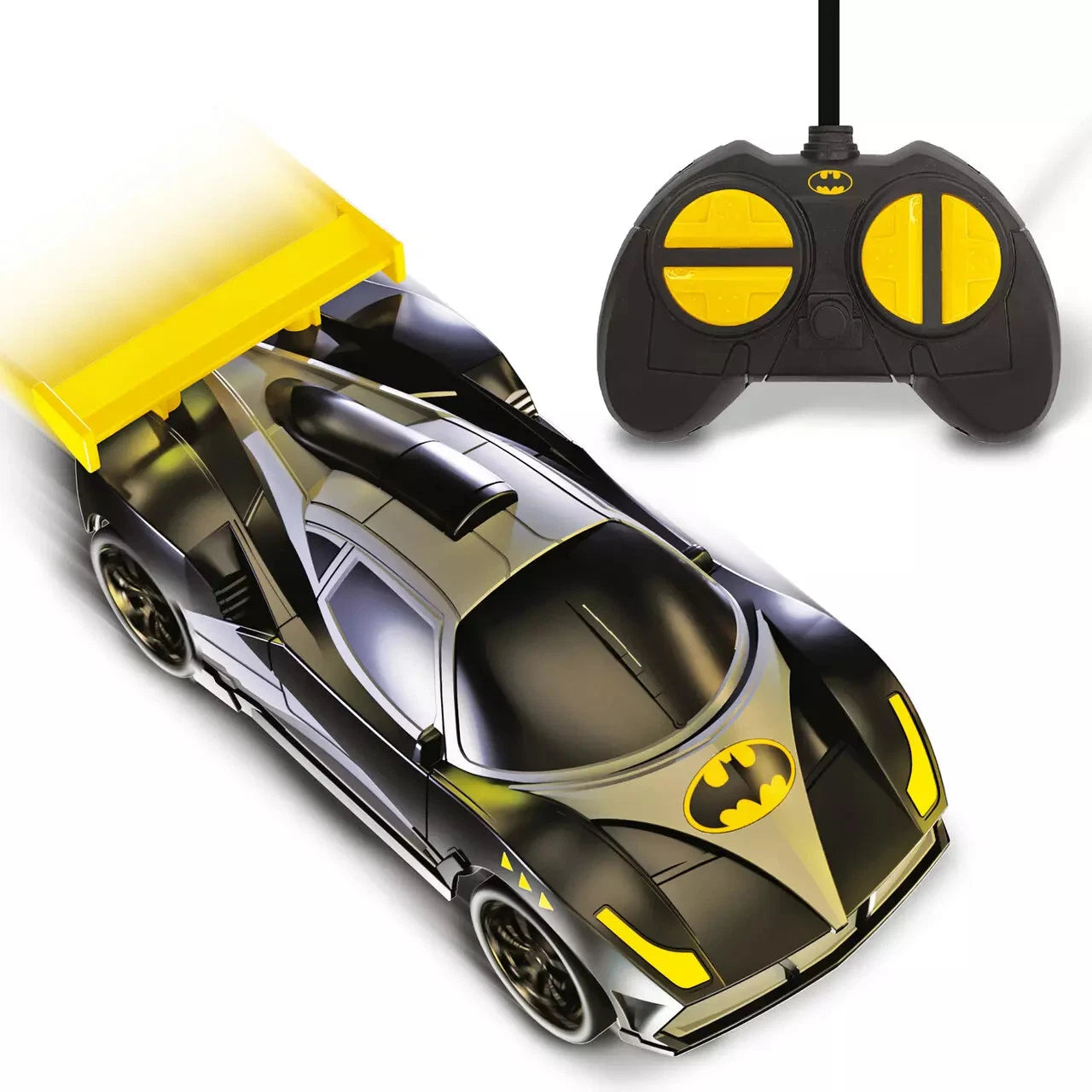 RC Batman Racer toy car by Bladez Toys, featuring a high-speed superhero action car with Batman design and vibrant colors.