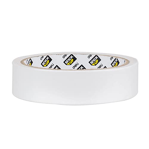 Playzokids Deli double-sided tape, 24mm x 9m, showing the tape roll with clear adhesive side visible on a white background.