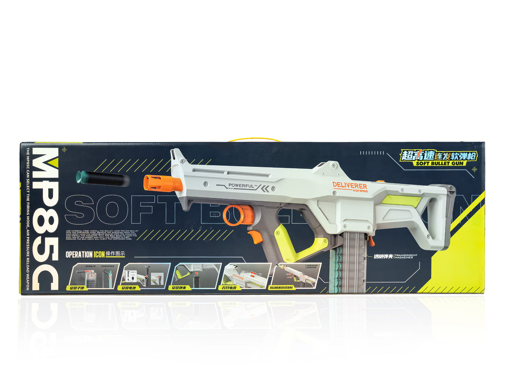 Children's electric soft bullet gun by Playzokids with colorful design and soft bullet projectiles.