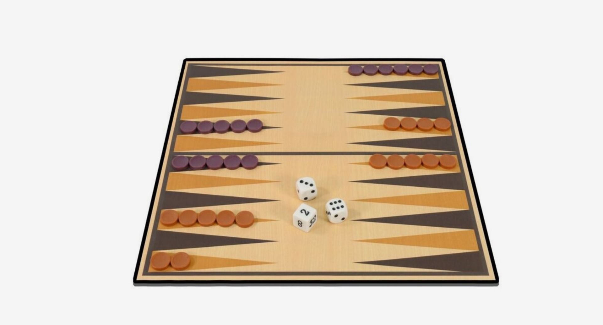 Playzokids Merchant Ambassador Classic Games Backgammon board with game pieces on a wooden surface.