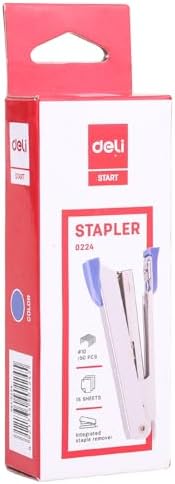 Playzokids Deli No.10 Stapler for 12 sheets, featuring an assorted color design, shown in a close-up image.