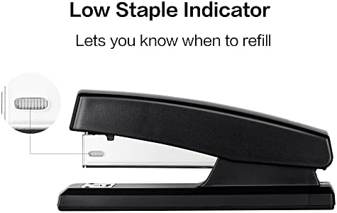 Black Playzokids Deli 24/6 & 26/6 stapler holding 25 sheets, compact office or school supplies tool.