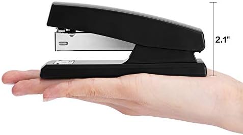 Playzokids Deli 24/6 & 26/6 stapler holding papers, designed for 25 sheets, black color, compact office tool