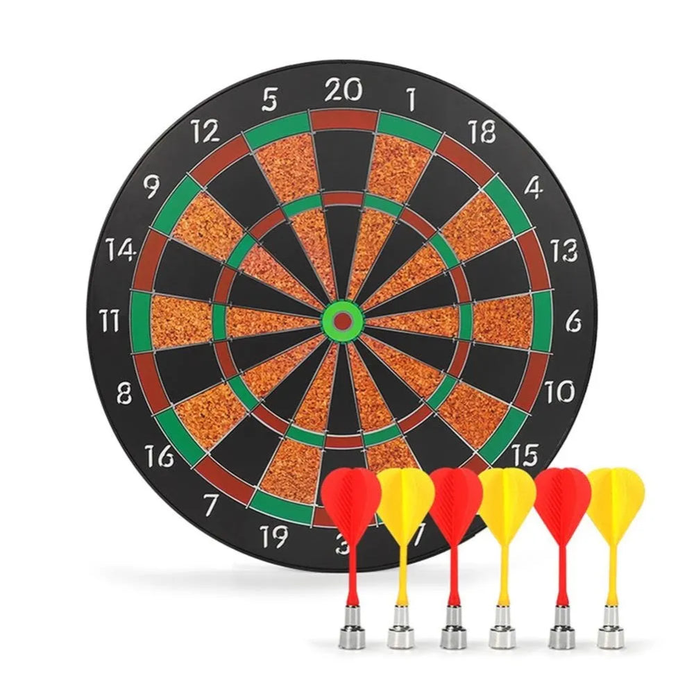 Playzokids magnetic safety dartboard, 45cm wide, with colorful magnetic darts for safe indoor play.